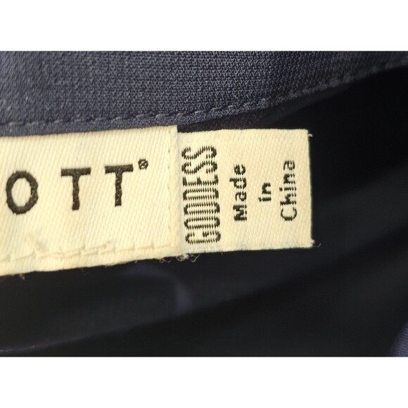 Gretchen Scott XXL Priss Blouse Chiffon Navy Blue Button Down Shirt Tunic Plus - Picture 7 of 7